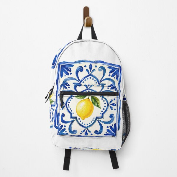 Item preview, Mediterranean Lemon Tile Watercolor Illustration designed and sold by bloomave.
