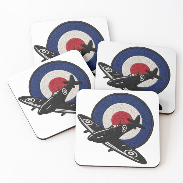 Item preview, RAF Spitfire Fighter Plane Patch Art designed and sold by Tin Robot Co..