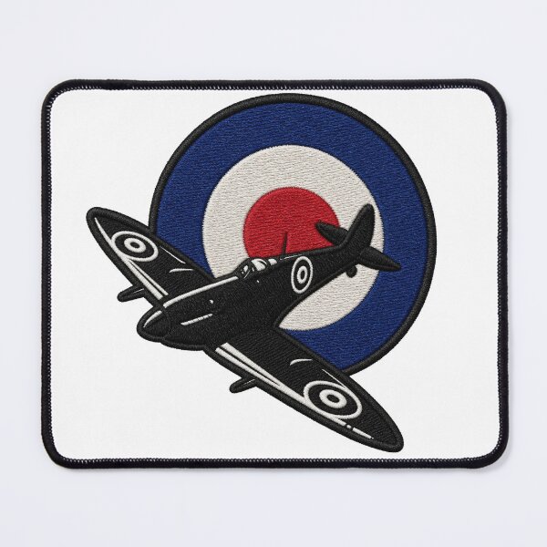Item preview, RAF Spitfire Fighter Plane Patch Art designed and sold by Tin Robot Co..