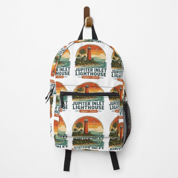 Item preview, Jupiter Inlet Lighthouse Florida Vintage Retro Travel Shirt | Coastal Nautical Sunset Beach Vacation Souvenir designed and sold by Globalcitytees.