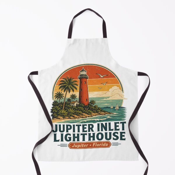 Item preview, Jupiter Inlet Lighthouse Florida Vintage Retro Travel Shirt | Coastal Nautical Sunset Beach Vacation Souvenir designed and sold by Globalcitytees.