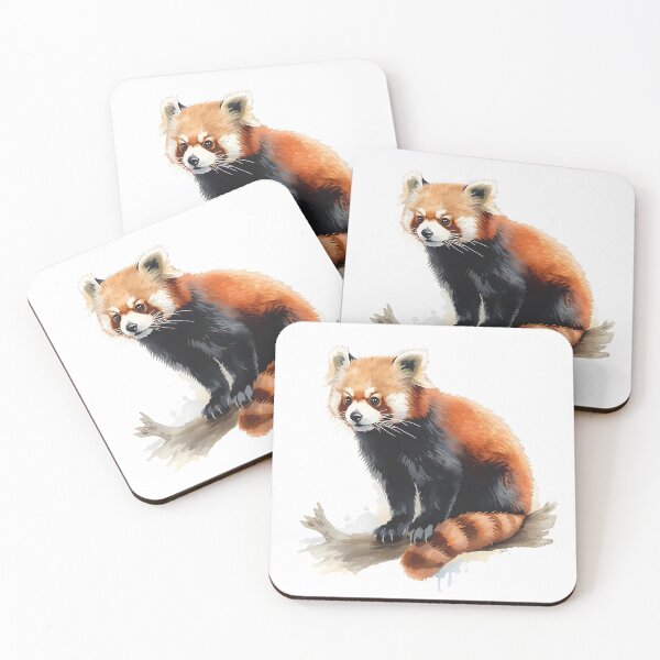 Item preview, Red Panda Watercolor Painting designed and sold by RawNaturePrints.