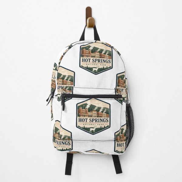 Item preview, Hot Springs National Park Vintage Hiking Travel Badge designed and sold by TravelersGems.