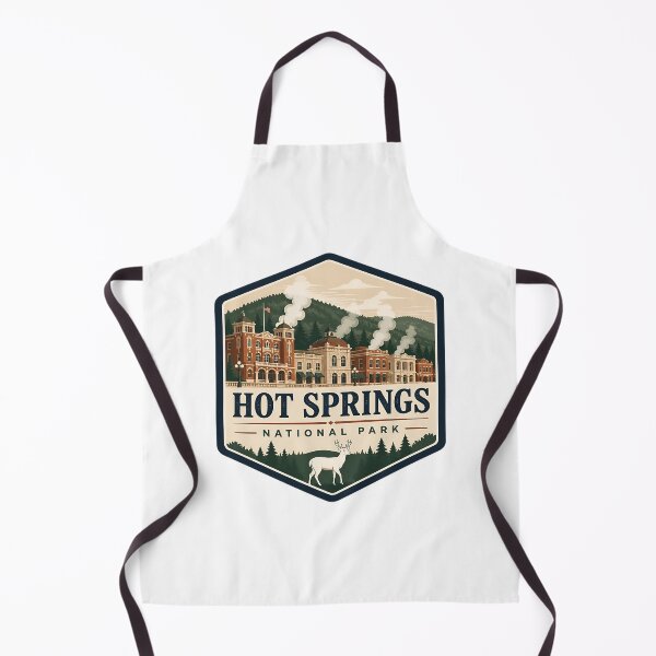 Item preview, Hot Springs National Park Vintage Hiking Travel Badge designed and sold by TravelersGems.