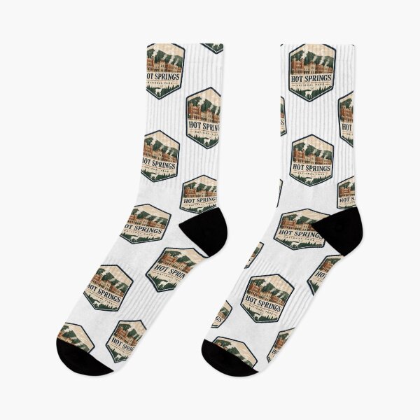Item preview, Hot Springs National Park Vintage Hiking Travel Badge designed and sold by TravelersGems.