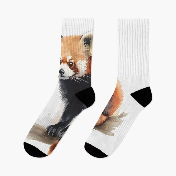 Item preview, Red Panda Watercolor Painting designed and sold by RawNaturePrints.