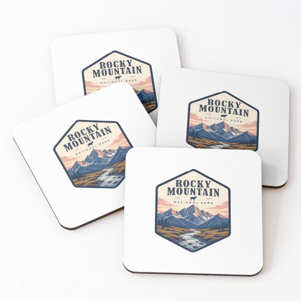 Item preview, Rocky Mountain National Park Vintage Hiking Travel Badge designed and sold by TravelersGems.