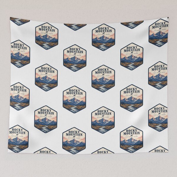 Item preview, Rocky Mountain National Park Vintage Hiking Travel Badge designed and sold by TravelersGems.