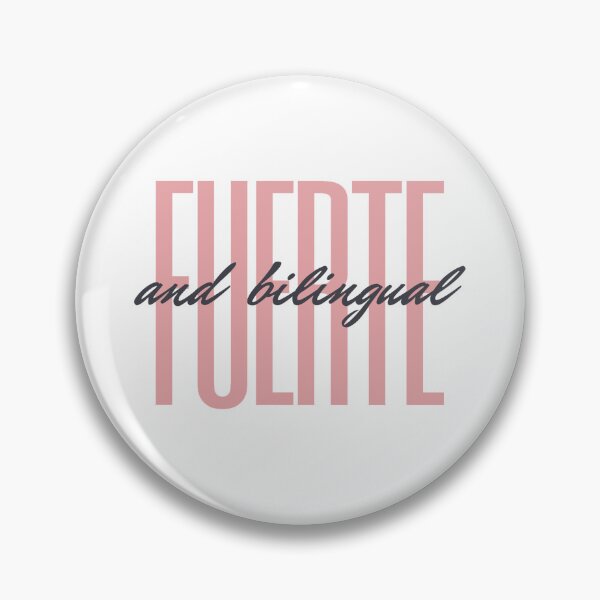 Item preview, Fuerte and Bilingual | Spanish Language Learner Minimalist Typography Design designed and sold by Trodyglot.