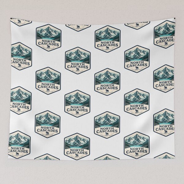 Item preview, North Cascades National Park Vintage Hiking Travel Badge designed and sold by TravelersGems.