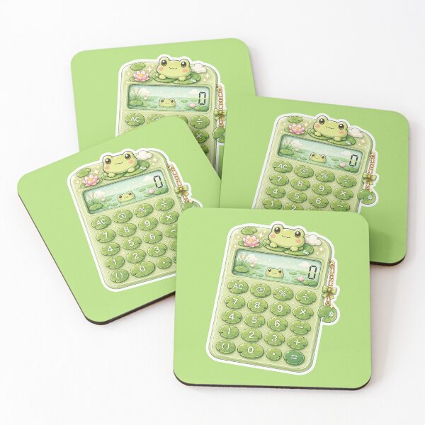 Item preview, Cute Frog Lily Pad Calculator Sticker designed and sold by Christiana-Art.