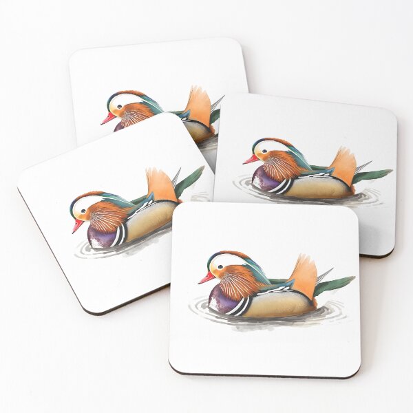 Item preview, Mandarin Duck Watercolor Painting designed and sold by RawNaturePrints.