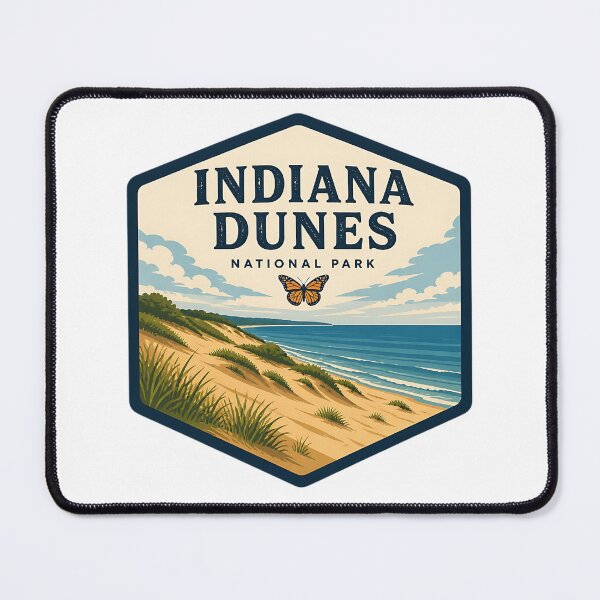 Item preview, Indiana Dunes National Park Vintage Travel Badge designed and sold by TravelersGems.