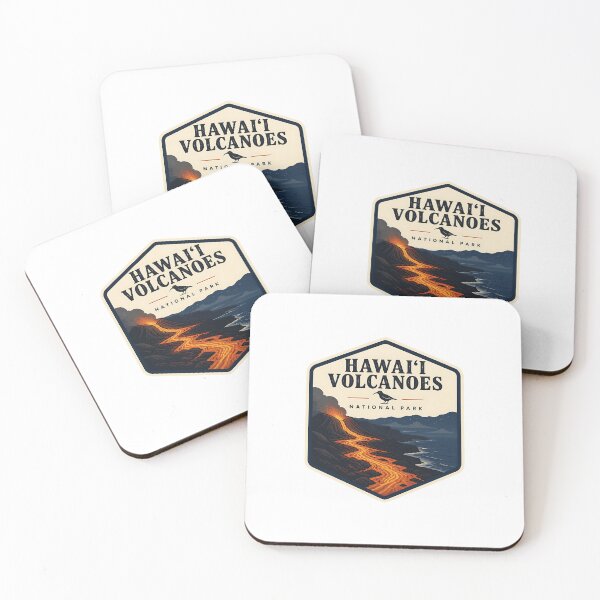 Item preview, Hawaii Volcanoes National Park Vintage Hiking Travel Badge designed and sold by TravelersGems.