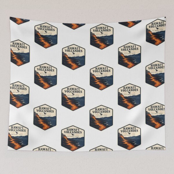 Item preview, Hawaii Volcanoes National Park Vintage Hiking Travel Badge designed and sold by TravelersGems.