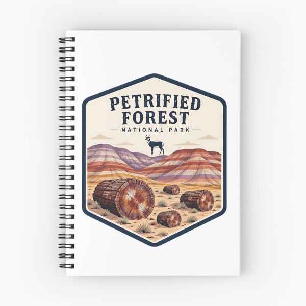 Item preview, Petrified Forest National Park Vintage Hiking Travel Badge designed and sold by TravelersGems.