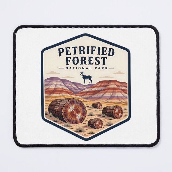 Item preview, Petrified Forest National Park Vintage Hiking Travel Badge designed and sold by TravelersGems.