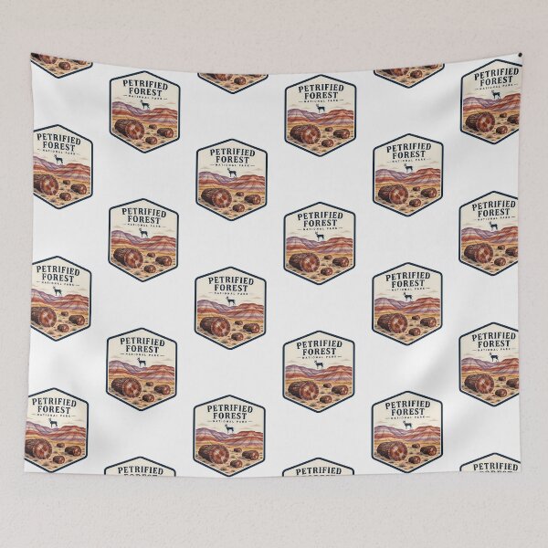 Item preview, Petrified Forest National Park Vintage Hiking Travel Badge designed and sold by TravelersGems.