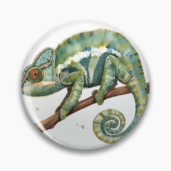 Item preview, Chameleon Watercolor Painting designed and sold by RawNaturePrints.