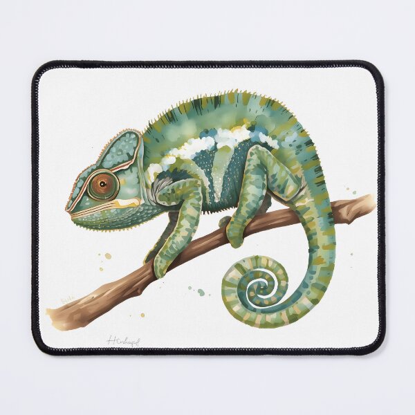 Item preview, Chameleon Watercolor Painting designed and sold by RawNaturePrints.