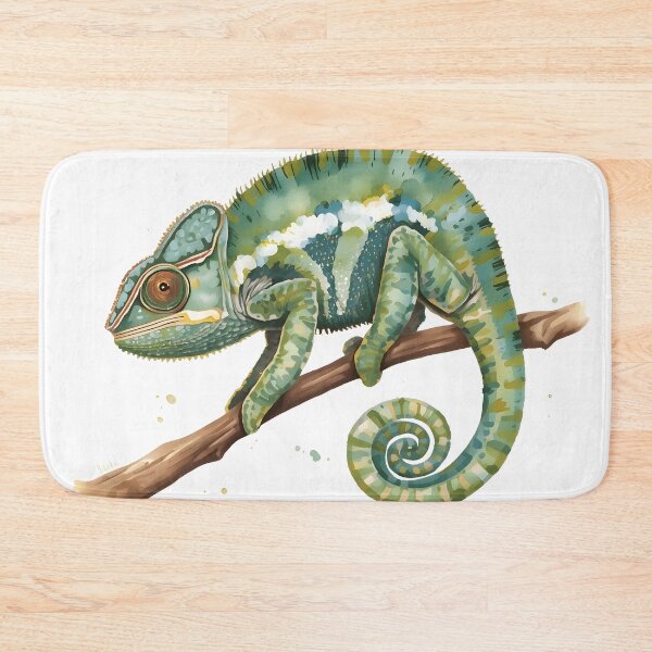 Item preview, Chameleon Watercolor Painting designed and sold by RawNaturePrints.