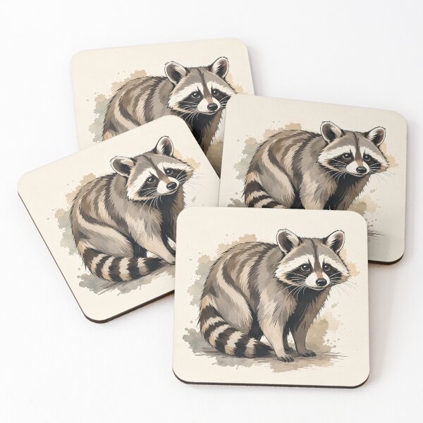 Item preview, Jimothy the Curious Raccoon | Cute Watercolor Wildlife Animal Illustration designed and sold by Bloomarie Art.