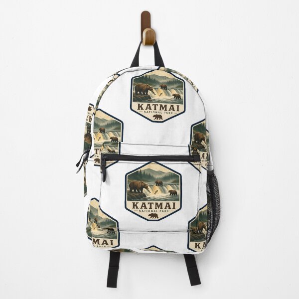 Item preview, Katmai National Park Vintage Wildlife Travel Badge designed and sold by TravelersGems.