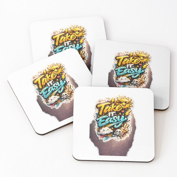 Item preview, Take It Easy Retro Graffiti Sticker designed and sold by Stickershutter.