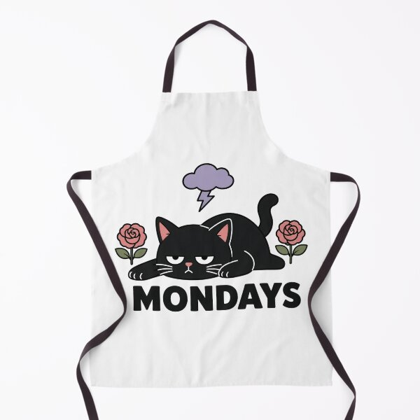 Item preview, Mondays Black Cat Lazy Storm Cloud Funny Design designed and sold by StitchAndSnarkCo.