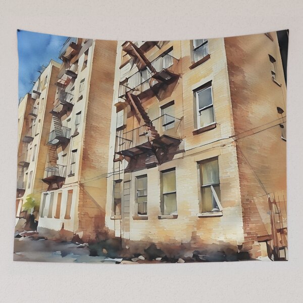 Item preview, Tenement Halls designed and sold by RCWatercolours.