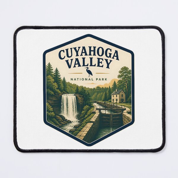 Item preview, Cuyahoga Valley National Park Vintage Hiking Travel Badge designed and sold by TravelersGems.