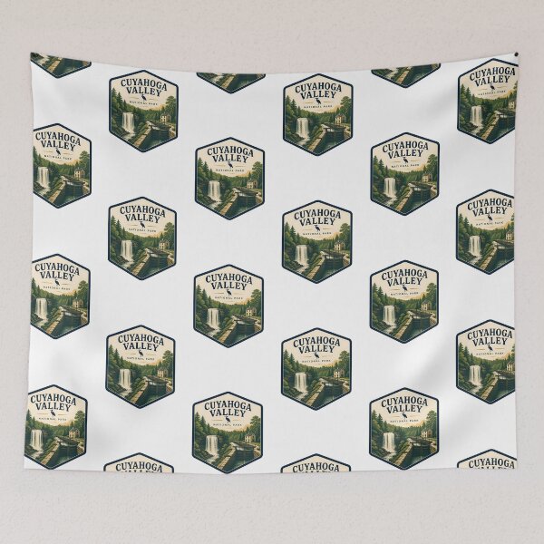 Item preview, Cuyahoga Valley National Park Vintage Hiking Travel Badge designed and sold by TravelersGems.
