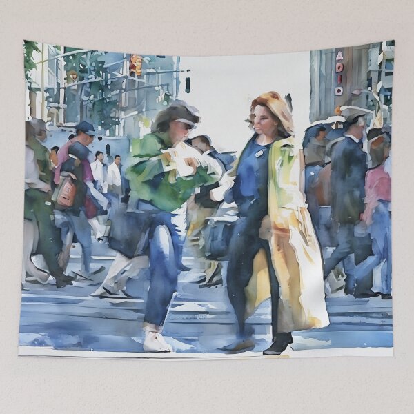 Item preview, Meet at the Crosswalk designed and sold by RCWatercolours.
