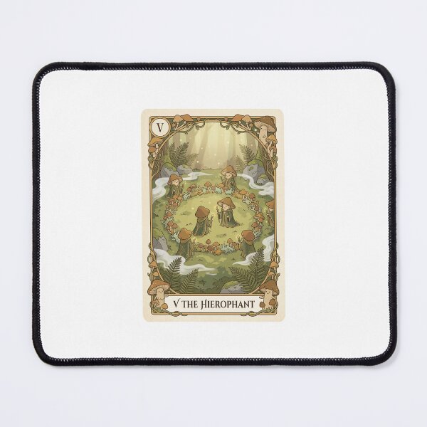 Item preview, Hierophant Mushroom Tarot Card Fairy Ring designed and sold by SMARTKIT DESIGNAGENCY.