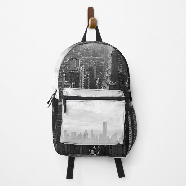 Item preview, New York City - Manhattan skyline above the clouds in fog black and white photograph designed and sold by Astrid Arkhangelsky.
