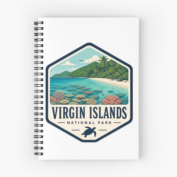 Item preview, Virgin Islands National Park Vintage Hiking Travel Badge designed and sold by TravelersGems.