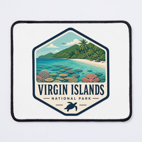 Item preview, Virgin Islands National Park Vintage Hiking Travel Badge designed and sold by TravelersGems.