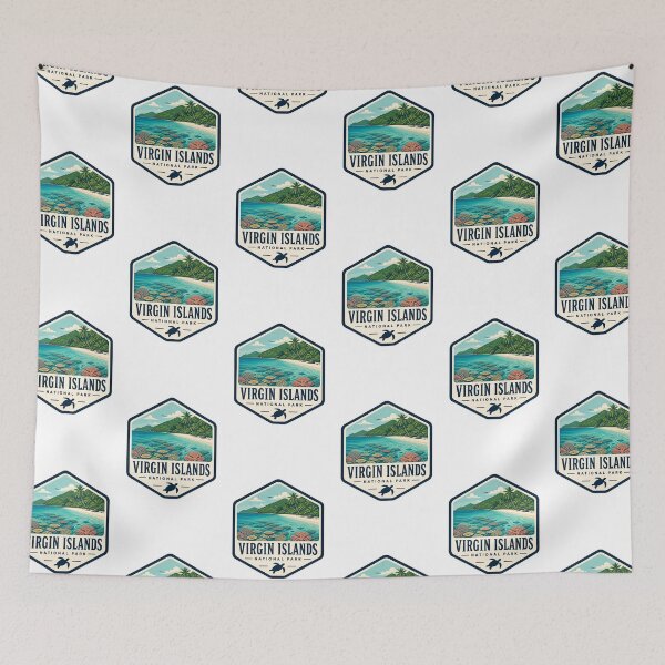 Item preview, Virgin Islands National Park Vintage Hiking Travel Badge designed and sold by TravelersGems.