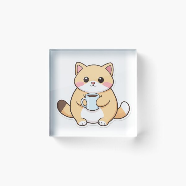 Item preview, Cute Coffee Cat Sticker designed and sold by Hari Arts.
