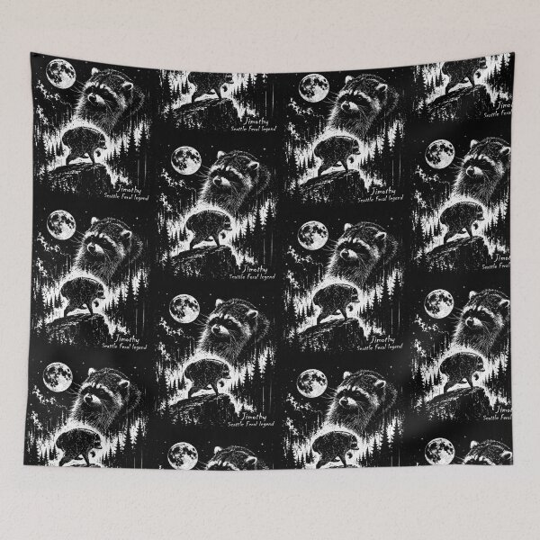 Item preview, Jimothy Seattle Local Legend Raccoon Moon Vintage Wildlife designed and sold by PixlCrypt.