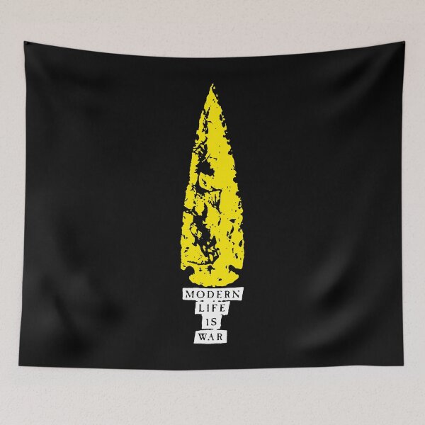 Item preview, Dagger Yellow Silhouette White Typography designed and sold by ShadeFall.