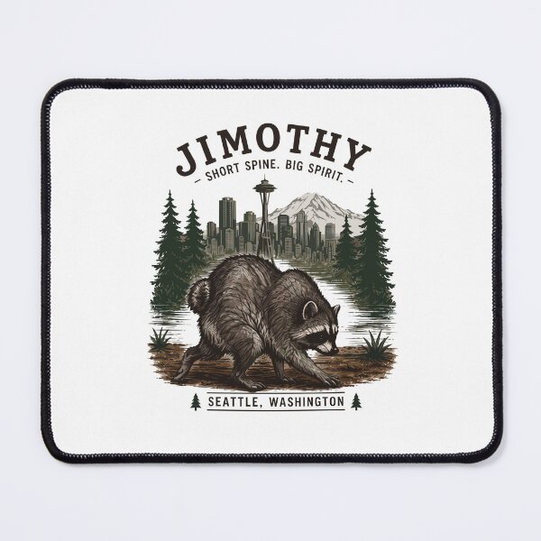 Item preview, Jimothy Short Spine Big Spirit Funny Raccoon Seattle Washington Nature designed and sold by PixlCrypt.
