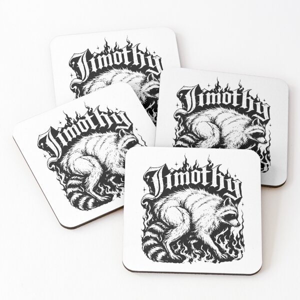 Artikelvorschau, Jimothy Gothic Waschbär Dunkler Humor Müllpanda Grafik entworfen und verkauft von PixlCrypt.