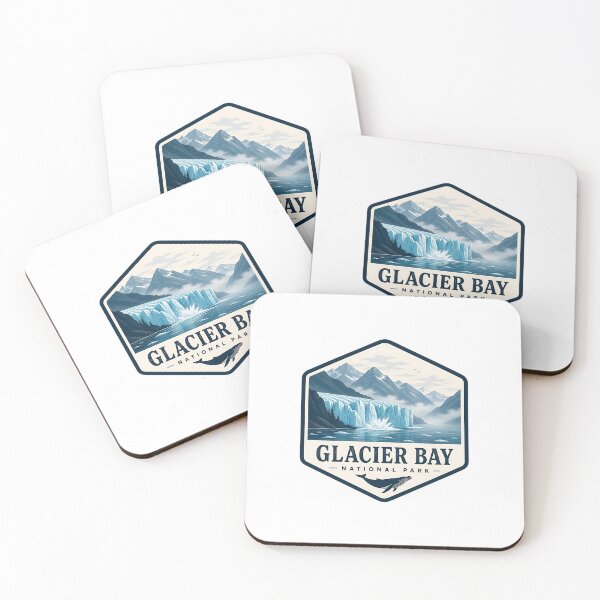 Item preview, Glacier Bay National Park Vintage Travel Badge designed and sold by TravelersGems.