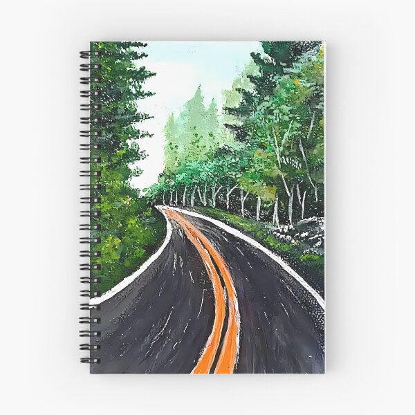 Item preview, Winding Forest Road Wintry Forest Drive Painting designed and sold by Artflix07.