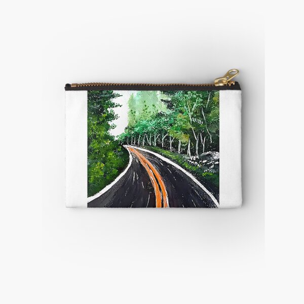 Item preview, Winding Forest Road Wintry Forest Drive Painting designed and sold by Artflix07.