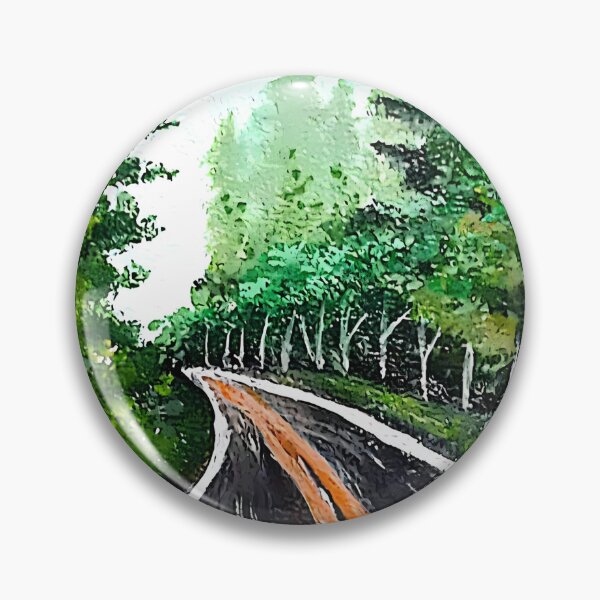 Item preview, Winding Forest Road Wintry Forest Drive Painting designed and sold by Artflix07.
