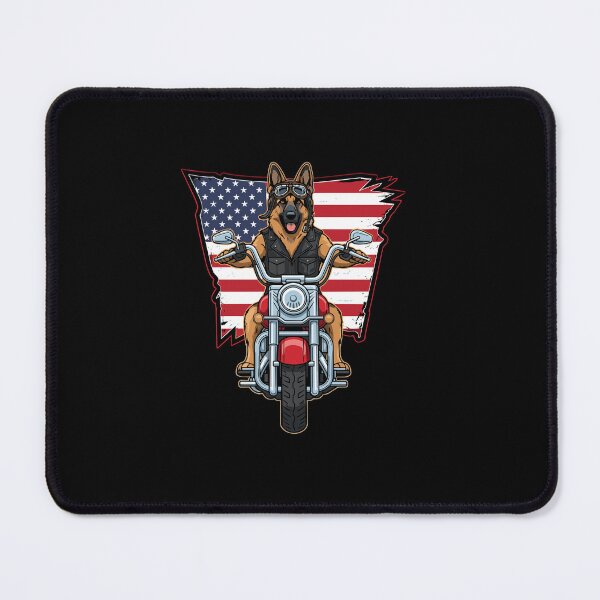 Item preview, German Shepherd Biker American Flag Motorcycle Rider Dog Lover designed and sold by PopStars1993.