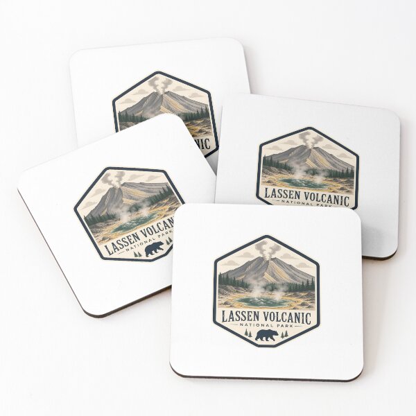 Artikelvorschau, Vintage-Wanderreiseabzeichen des Lassen-Volcanic-Nationalparks entworfen und verkauft von TravelersGems.