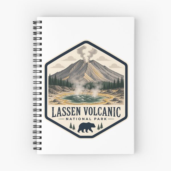 Item preview, Lassen Volcanic National Park Vintage Hiking Travel Badge designed and sold by TravelersGems.